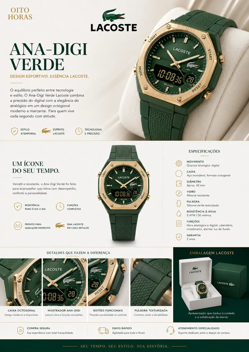 Apresentação Lacoste Ana-Digi Verde