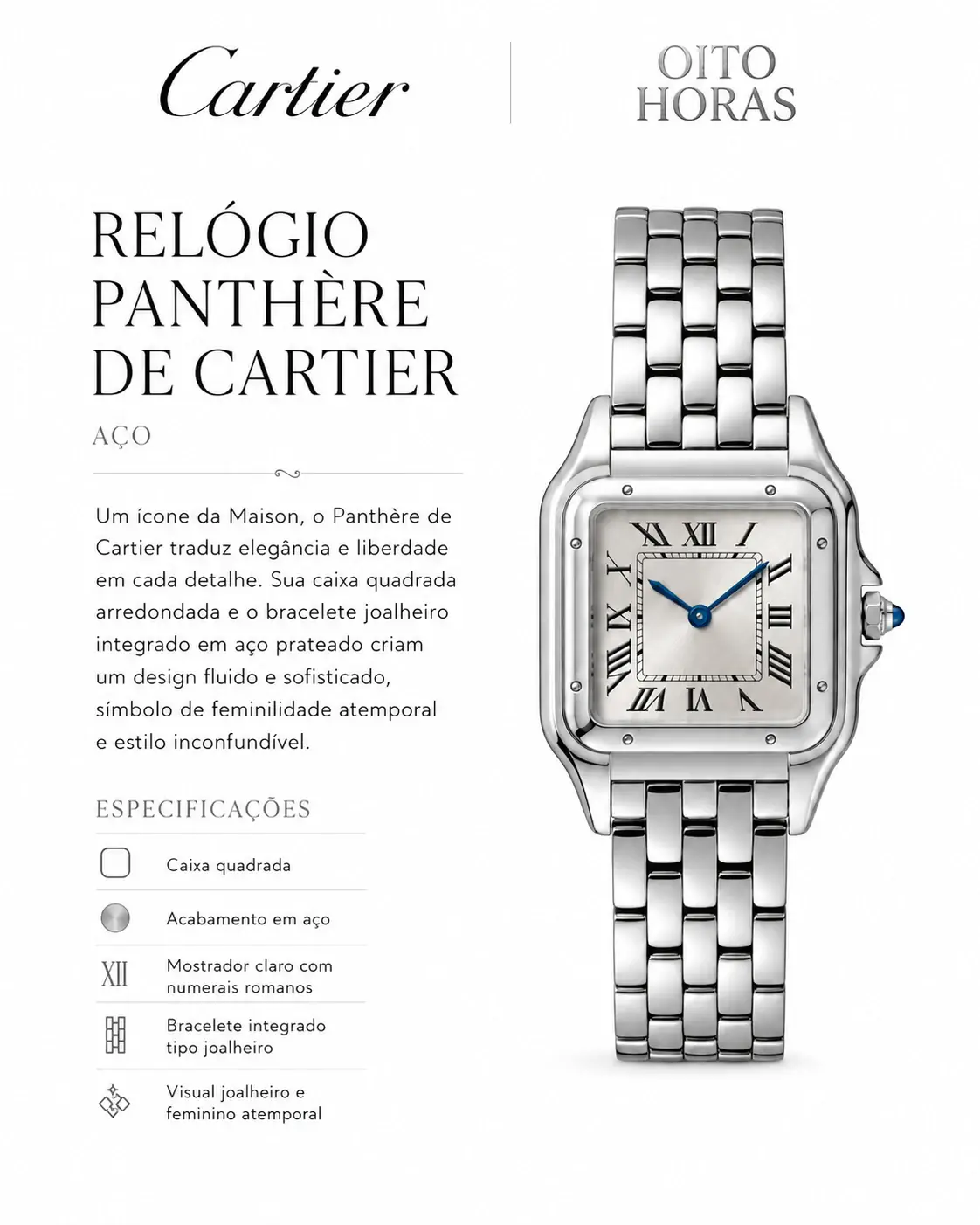 Apresentação Cartier Panthère de Cartier — Aço