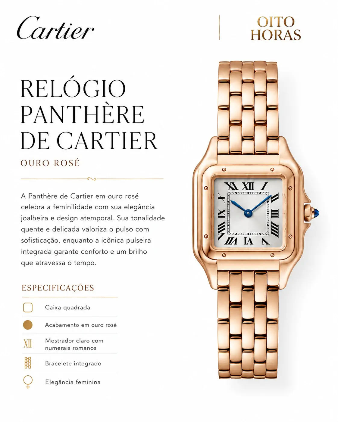 Apresentação Cartier Panthère de Cartier — Ouro Rosé