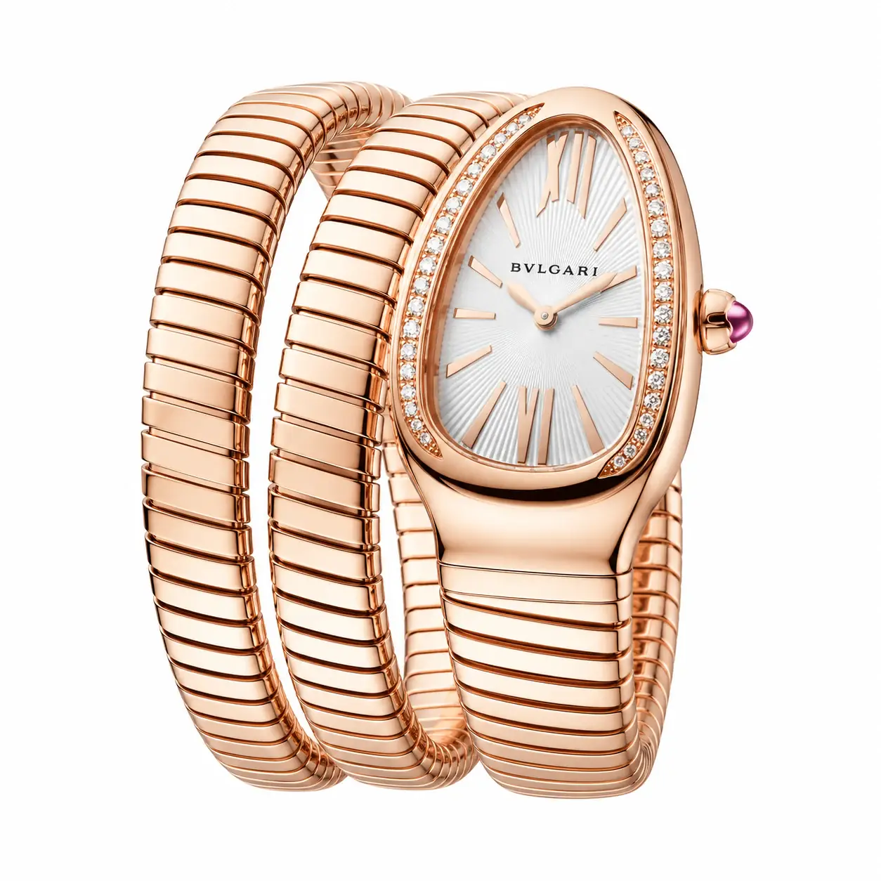 Apresentação Bulgari Serpenti Tubogas — Ouro Rosé com Diamantes