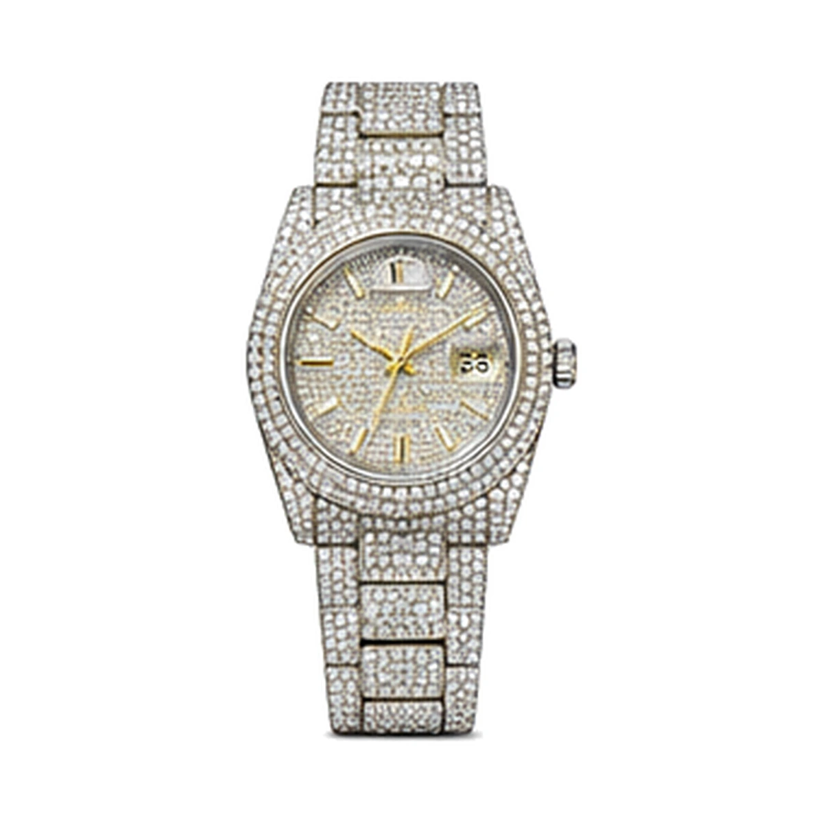 Datejust 36 — Cravejado Prata