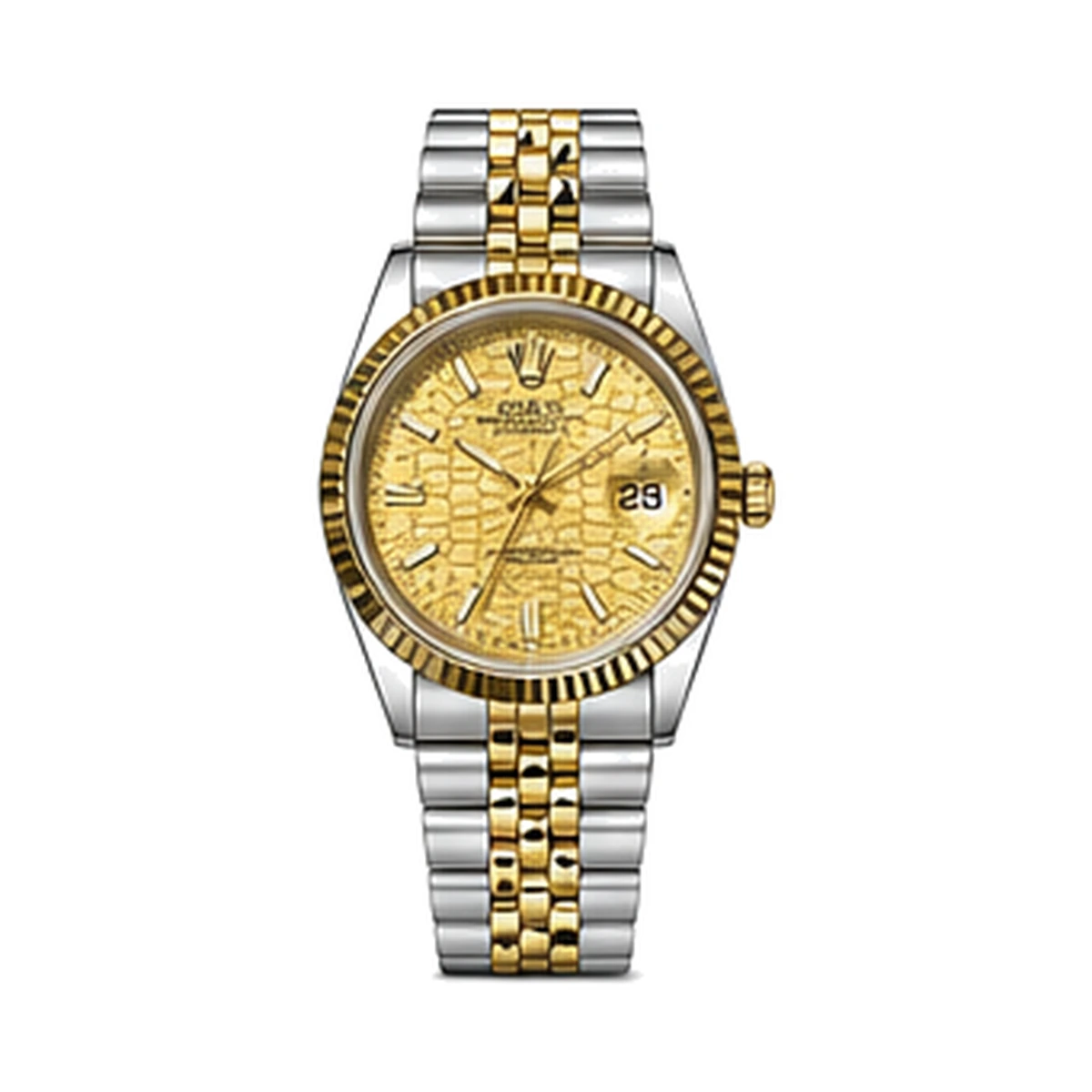 Datejust 36 — Dourado Texturizado / Aço-Dourado